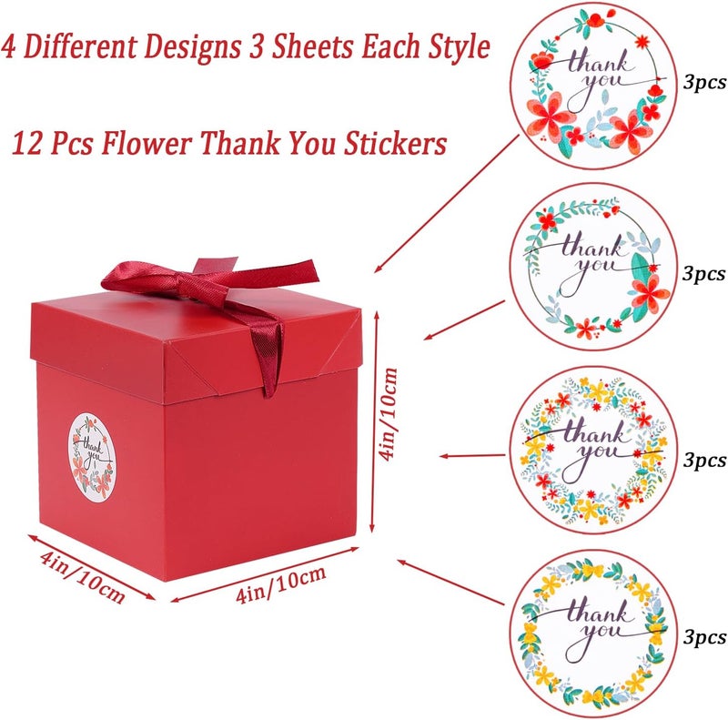 Elephantpackage 12Pack Small Gift Boxes with Lids, Red Gift Boxes with Ribbon for Christmas, Valentine’s day, Present Packing, Party Favor, Candle Boxes, Treat Boxes, Wedding. - Image 2